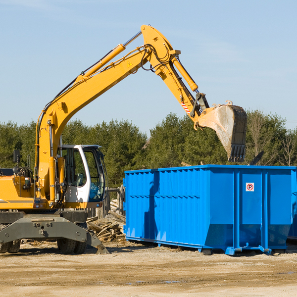 are there any restrictions on where a residential dumpster can be placed in Wardtown VA